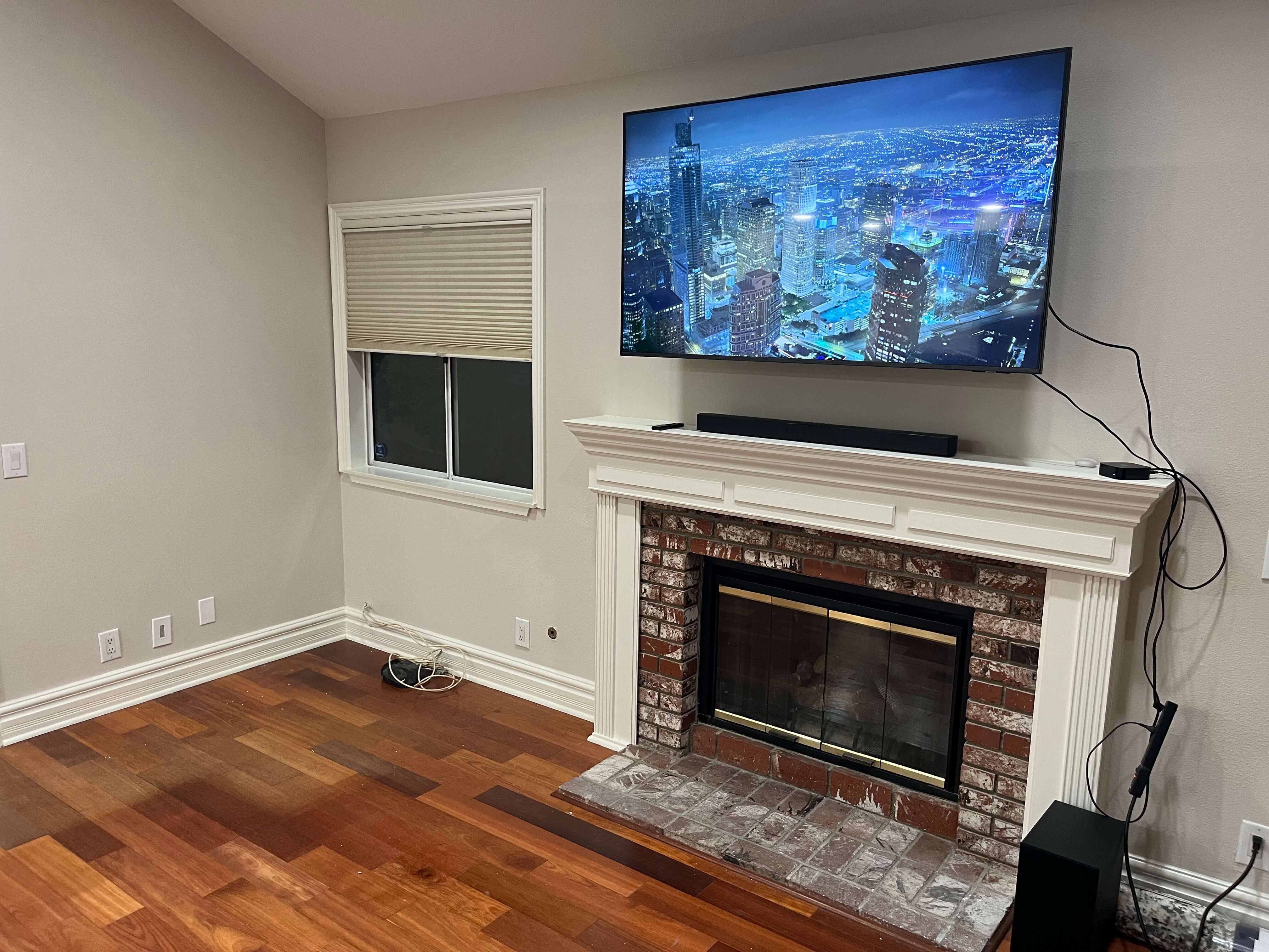 Fireplace after repair